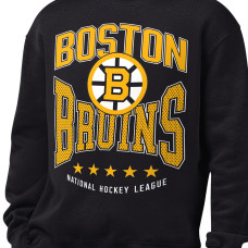 Свитшот Boston Bruins Starter Black Center Squeeze Tri-Blend Fleece