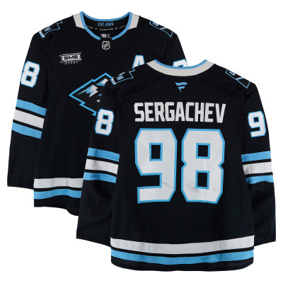 Игровая джерси Mikhail Sergachev Utah Mammoth Fanatics Authentic #98 Black Set 2 Worn During Games Played Between January 11 and March 26, 2026