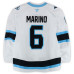 Игровая джерси John Marino Utah Mammoth Fanatics Authentic #6 White Set 2 Worn During Games Played Between December 14, 2025 and March 28, 2026