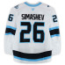 Игровая джерси Dmitry Simashev Utah Mammoth Fanatics Authentic #26 White vs. Philadelphia Flyers on March 5, 2026