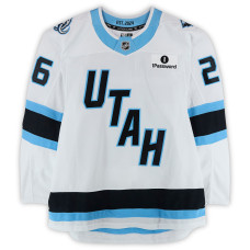 Игровая джерси Dmitry Simashev Utah Mammoth Fanatics Authentic #26 White vs. Philadelphia Flyers on March 5, 2026