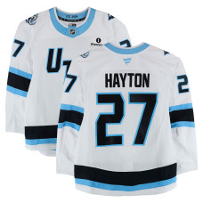 Игровая джерси Barrett Hayton Utah Mammoth Fanatics Authentic #27 White Set 2 Worn During Games Played Between December 14, 2025 and March 28, 2026