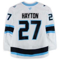 Игровая джерси Barrett Hayton Utah Mammoth Fanatics Authentic #27 White Set 2 Worn During Games Played Between December 14, 2025 and March 28, 2026