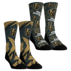 Unisex Vegas Golden Knights Rock Em Socks Game Day Two-Pack Crew Socks