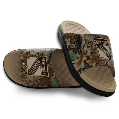 Unisex New York Rangers ISlide RealTree Advantage Camo Motive Slide Sandals