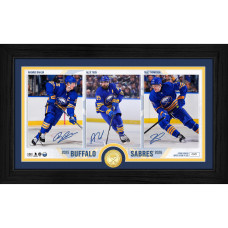 Монета Buffalo Sabres Tage Thompson, Rasmus Dahlin, Alex Tuch Highland Mint Limited Edition Bronze