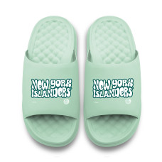 Unisex New York Islanders ISlide Seafoam Bubble Letters Motive Slide Sandals