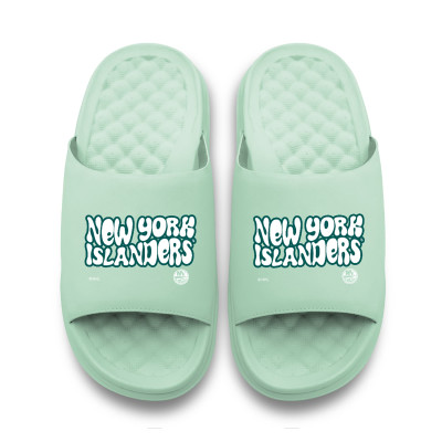Unisex New York Islanders ISlide Seafoam Bubble Letters Motive Slide Sandals