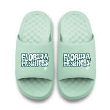 Unisex Florida Panthers ISlide Seafoam Bubble Letters Motive Slide Sandals