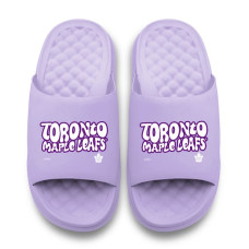 Toronto Maple Leafs ISlide Unisex Bubble Letters Motive Slide Sandals - Lavender