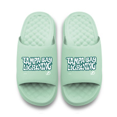 Unisex Tampa Bay Lightning ISlide Seafoam Bubble Letters Motive Slide Sandals