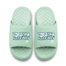 Toronto Maple Leafs ISlide Unisex Bubble Letters Motive Slide Sandals - Seafoam