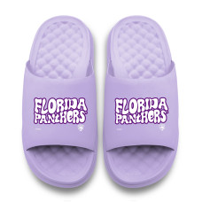 Unisex Florida Panthers ISlide Lavender Bubble Letters Motive Slide Sandals