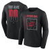 Именная футболка с длинным рукавом Carolina Hurricanes Black Home Ice Pop Name & Number Именная футболка с длинным рукавом Carolina Hurricanes Black Home Ice Pop Name & Number