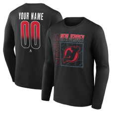 Именная футболка с длинным рукавом New Jersey Devils Black Home Ice Pop Name & Number Именная футболка с длинным рукавом New Jersey Devils Black Home Ice Pop Name & Number