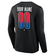 Именная футболка с длинным рукавом New York Rangers Black Home Ice Pop Name & Number Именная футболка с длинным рукавом New York Rangers Black Home Ice Pop Name & Number
