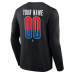 Именная футболка с длинным рукавом New York Rangers Black Home Ice Pop Name & Number