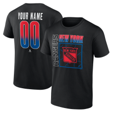 Именная футболка New York Rangers Black Home Ice Pop Name & Number