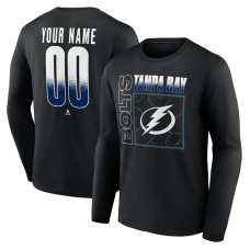 Именная футболка с длинным рукавом Tampa Bay Lightning Black Home Ice Pop Name & Number Именная футболка с длинным рукавом Tampa Bay Lightning Black Home Ice Pop Name & Number