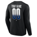 Именная футболка с длинным рукавом Tampa Bay Lightning Black Home Ice Pop Name & Number