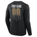 Именная футболка с длинным рукавом Vegas Golden Knights Black Home Ice Pop Name & Number