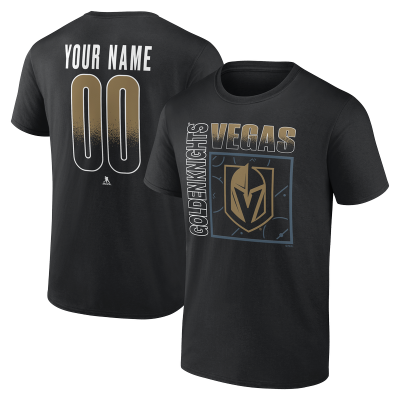 Именная футболка Vegas Golden Knights Black Home Ice Pop Name & Number