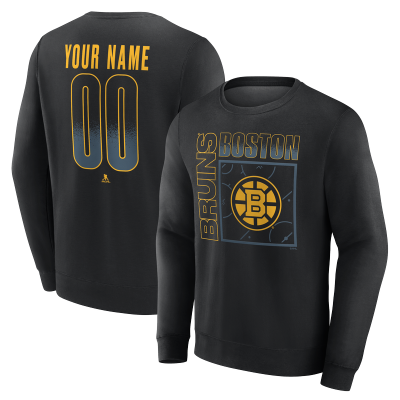 Именная свитшот Boston Bruins Black Home Ice Pop Name & Number
