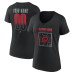 Женская Именная футболка Carolina Hurricanes Black Home Ice Pop Name & Number V-Neck