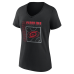 Женская Именная футболка Carolina Hurricanes Black Home Ice Pop Name & Number V-Neck