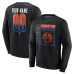 Именная свитшот Edmonton Oilers Black Home Ice Pop Name & Number