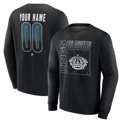 Именная свитшот Los Angeles Kings Black Home Ice Pop Name & Number