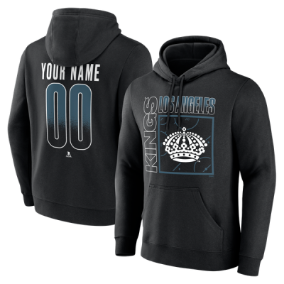 Именная толстовка Los Angeles Kings Black Home Ice Pop Name & Number