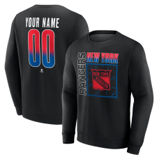 Именная свитшот New York Rangers Black Home Ice Pop Name & Number