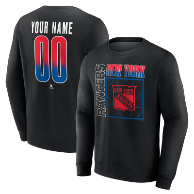 Именная свитшот New York Rangers Black Home Ice Pop Name & Number