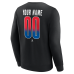 Именная свитшот New York Rangers Black Home Ice Pop Name & Number