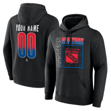 Именная толстовка New York Rangers Black Home Ice Pop Name & Number Именная толстовка New York Rangers Black Home Ice Pop Name & Number