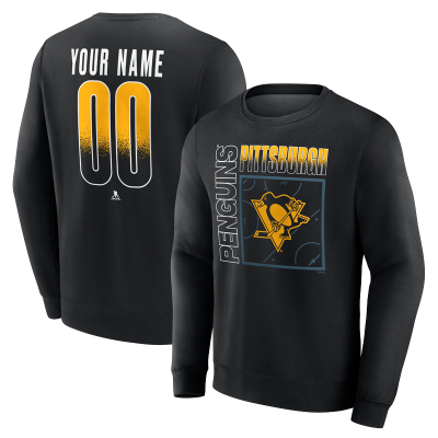 Именная свитшот Pittsburgh Penguins Black Home Ice Pop Name & Number