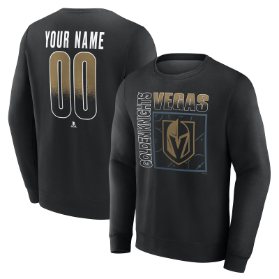 Именная свитшот Vegas Golden Knights Black Home Ice Pop Name & Number