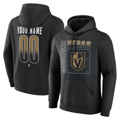 Именная толстовка Vegas Golden Knights Black Home Ice Pop Name & Number