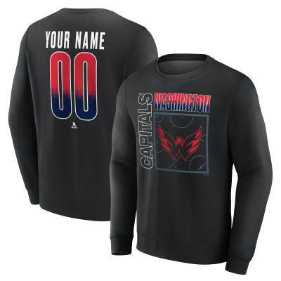 Именная свитшот Washington Capitals Black Home Ice Pop Name & Number