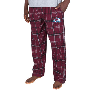 Colorado Avalanche Concepts Sport Maroon/Black Ultimate Plaid Flannel Pants