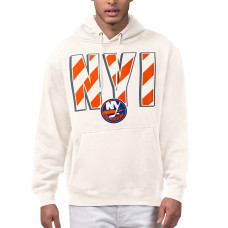 New York Islanders Starter Cream City Abbreviation Fleece Hoodie