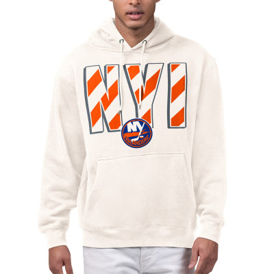 New York Islanders Starter Cream City Abbreviation Fleece Hoodie
