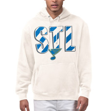 St. Louis Blues Starter Cream City Abbreviation Fleece Hoodie St. Louis Blues Starter Cream City Abbreviation Fleece Hoodie