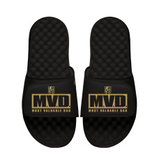 Unisex Vegas Golden Knights ISlide Black Most Valuable Dad Slide Sandals