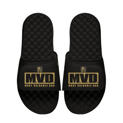 Unisex Vegas Golden Knights ISlide Black Most Valuable Dad Slide Sandals