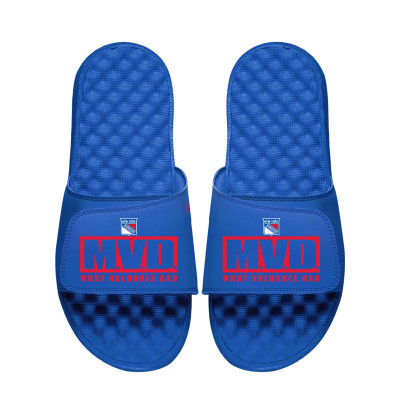 Unisex New York Rangers ISlide Blue Most Valuable Dad Slide Sandals