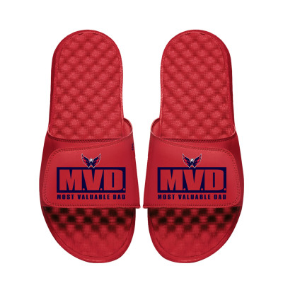 Unisex Washington Capitals ISlide Red Most Valuable Dad Slide Sandals