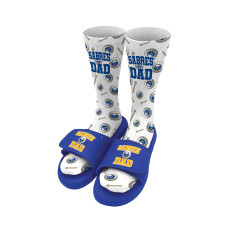 Unisex Buffalo Sabres ISlide Golf Dad Socks & Slide Sandals Bundle
