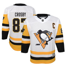 Детская джерси Pittsburgh Penguins Sidney Crosby Outerstuff White Away Captain's Patch